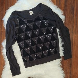 PINK Victoria's Secret Geometric Galaxy Print Long Sleeve T-shirt